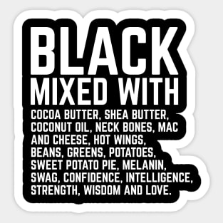 Black Mixed With Coconut Butter, Shea Butter, etc. Sticker